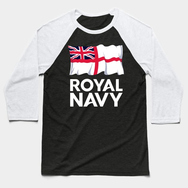 Royal Navy Logo Baseball T-Shirt by Mandra